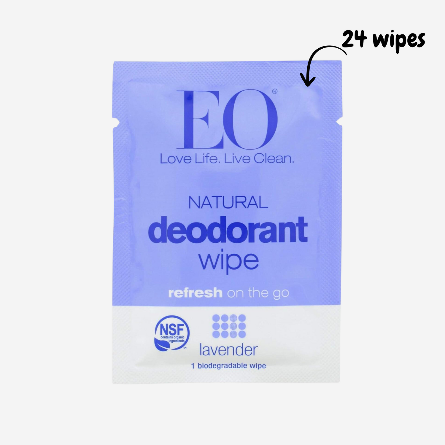 EO, Organic Lavender Deodorant  24 Wipe