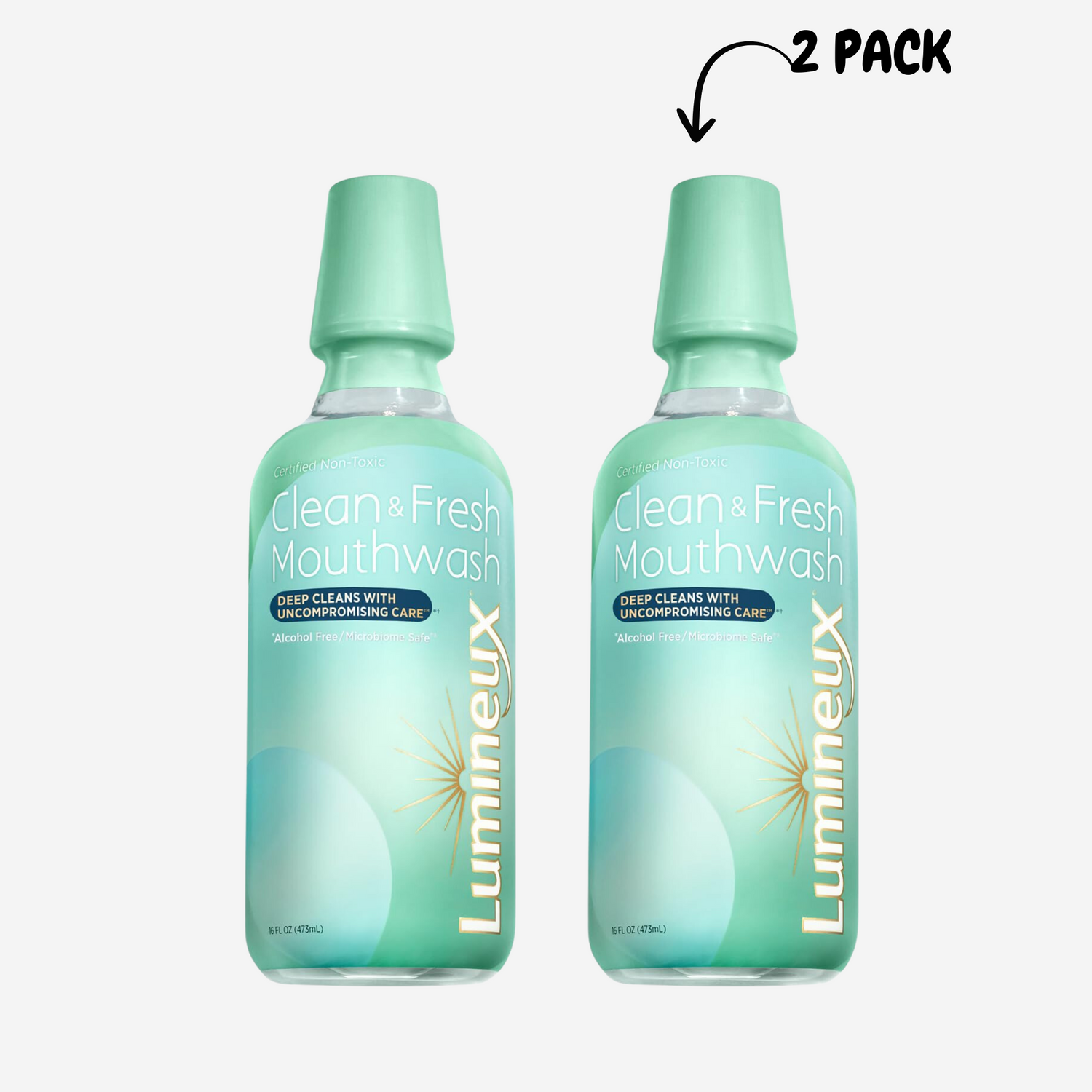Lumineux Clean & Fresh Mouthwash 16 Oz. 2 Pack