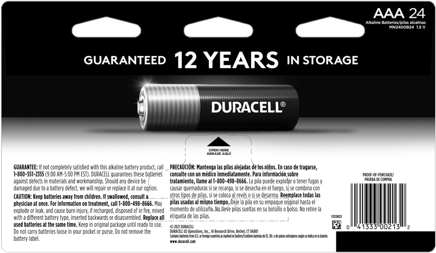 Duracell Coppertop AAA Batteries with Power Boost Ingredients, 24 Count