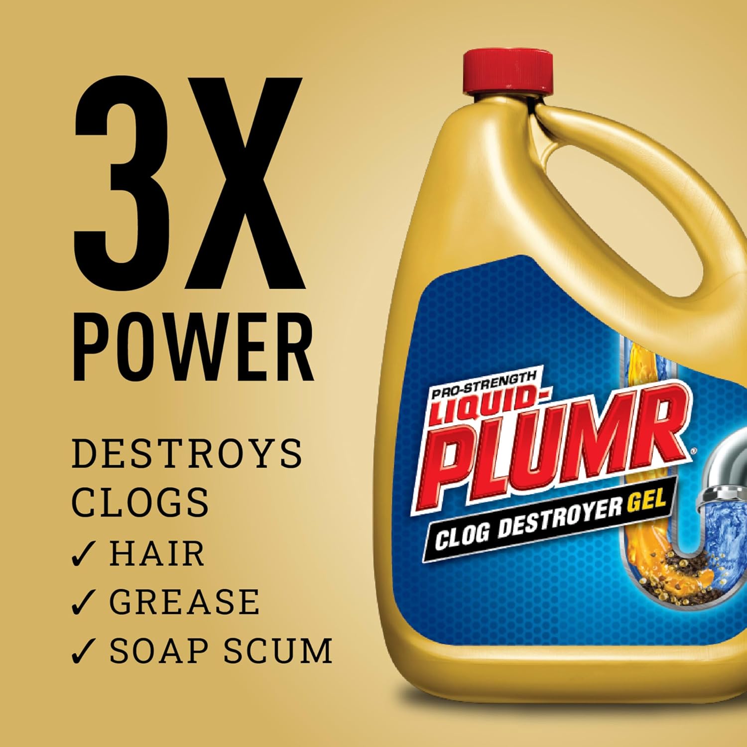 Liquid-Plumr Pro-Strength Clog Destroyer Gel with PipeGuard