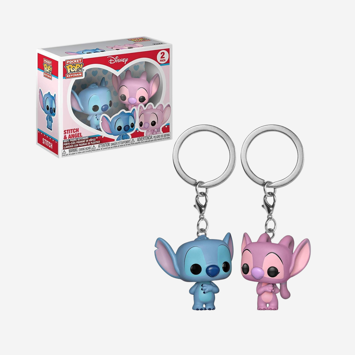 FUNKO POP! KEYCHAIN: Lilo & Stitch - Stitch & Angel