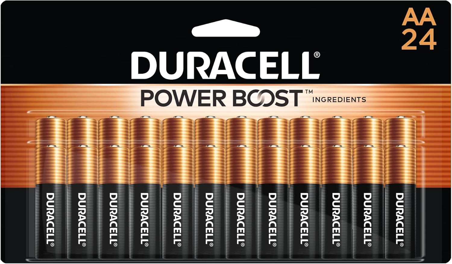 Duracell Coppertop AA Batteries with Power Boost Ingredients 24 Count