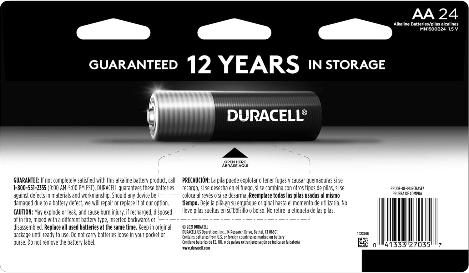 Duracell Coppertop AA Batteries with Power Boost Ingredients 24 Count