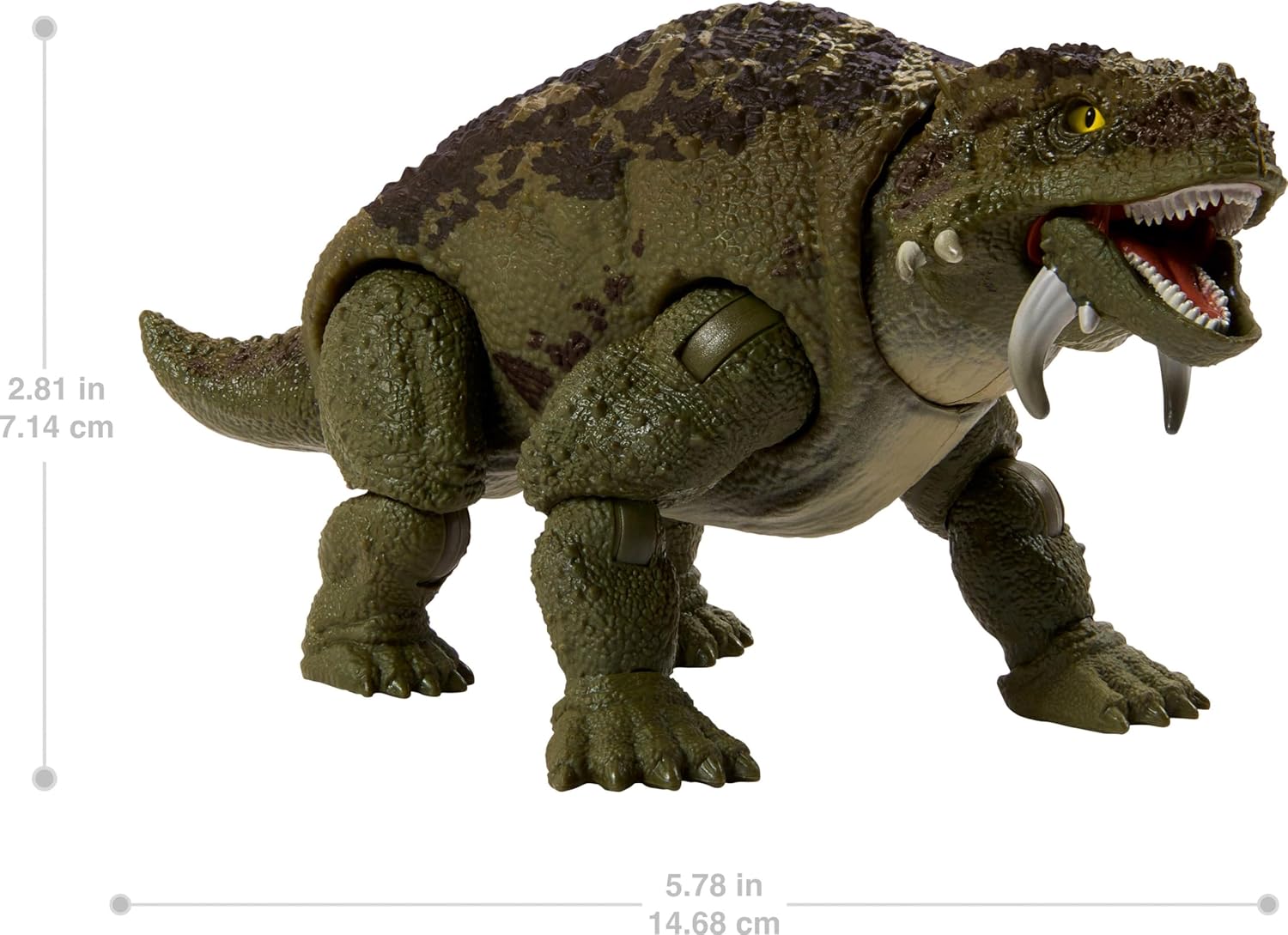 Mattel Jurassic World Hammond Collection Dinosaur Action Figure Scutosaurus, Premium Design with Glass Eyes