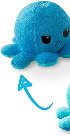 TeeTurtle - The Original Reversible Octopus Plushie - Light + Dark Blue