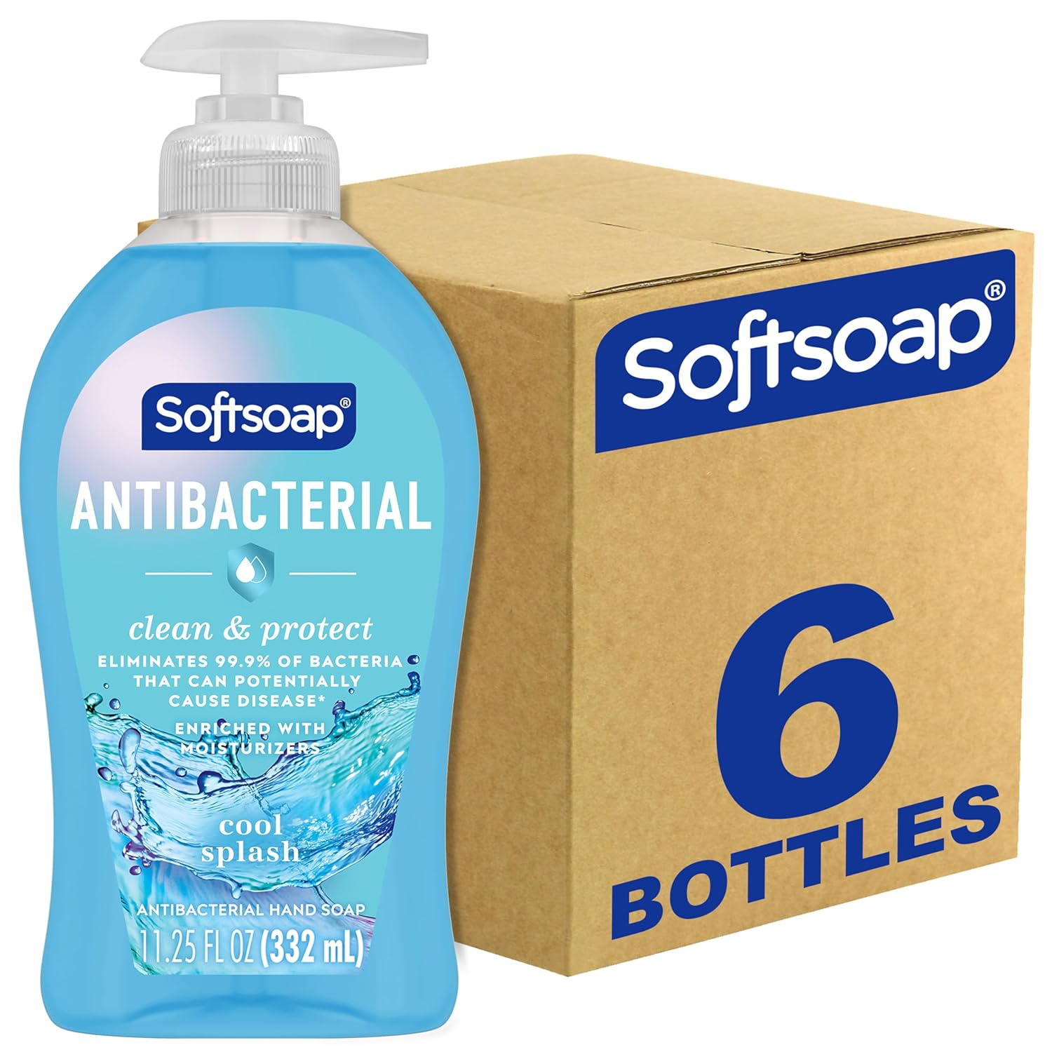 Softsoap Clean & Protect Antibacterial Liquid Hand Soap 11.25 OZ 6 Pack