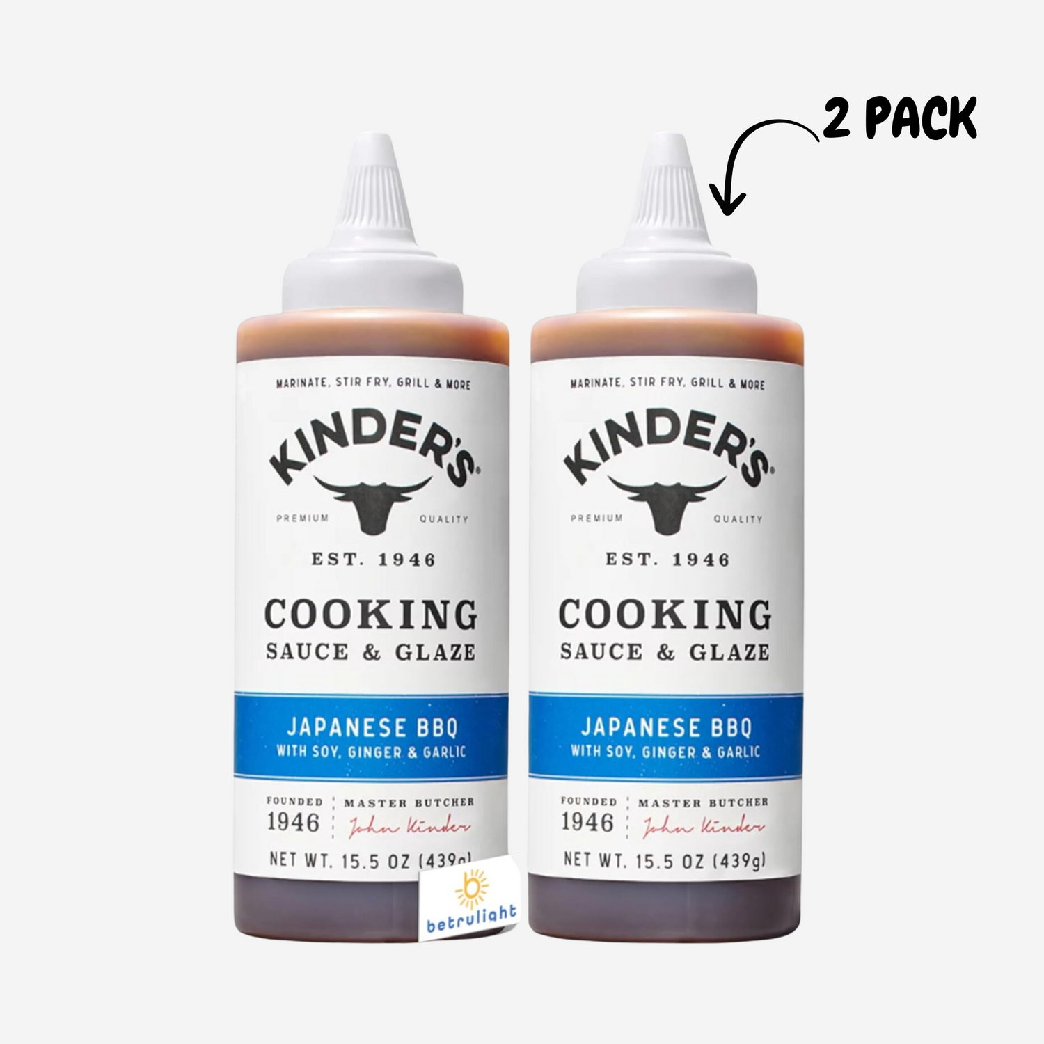 Kinders Japanese BBQ Cooking Sauce & Glaze with Soy , Ginger & Garlic is Gluten Free, Non-GMO