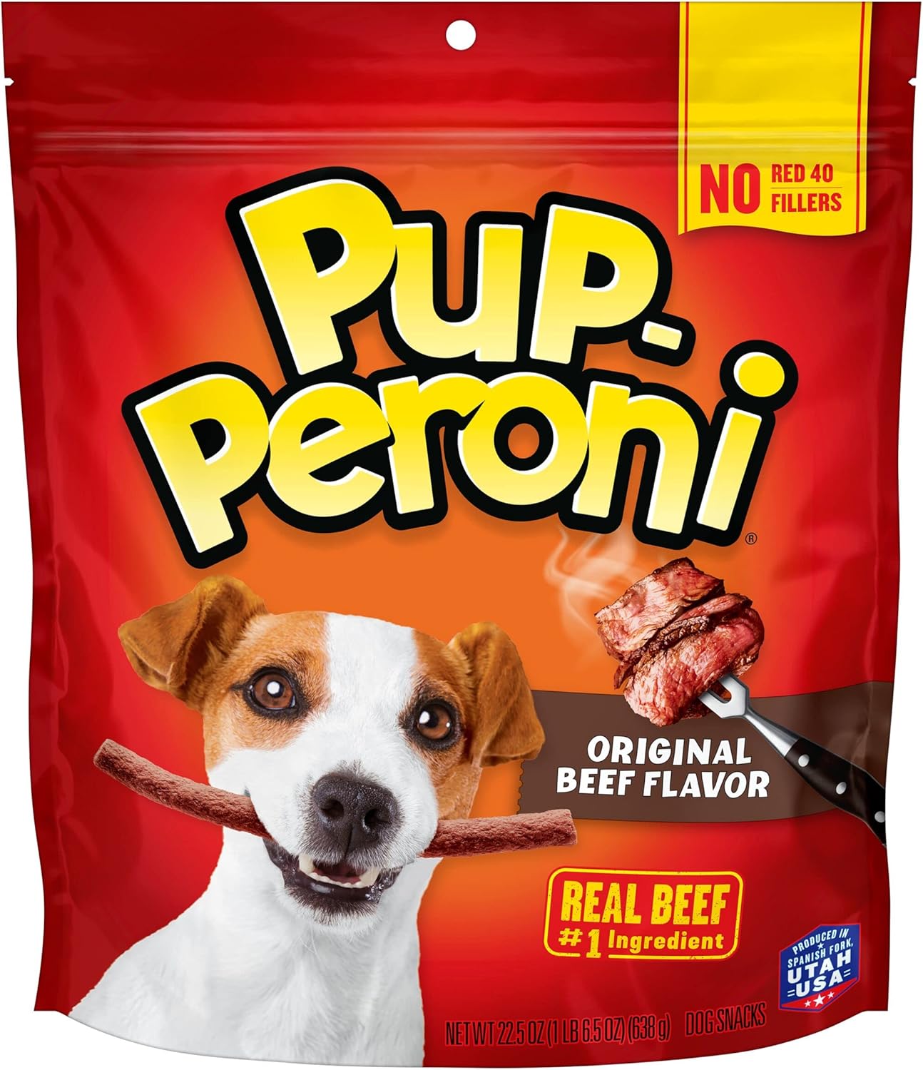 Pup-Peroni Dog Treats, Original Beef Flavor, 22.5 OZ Real Beef