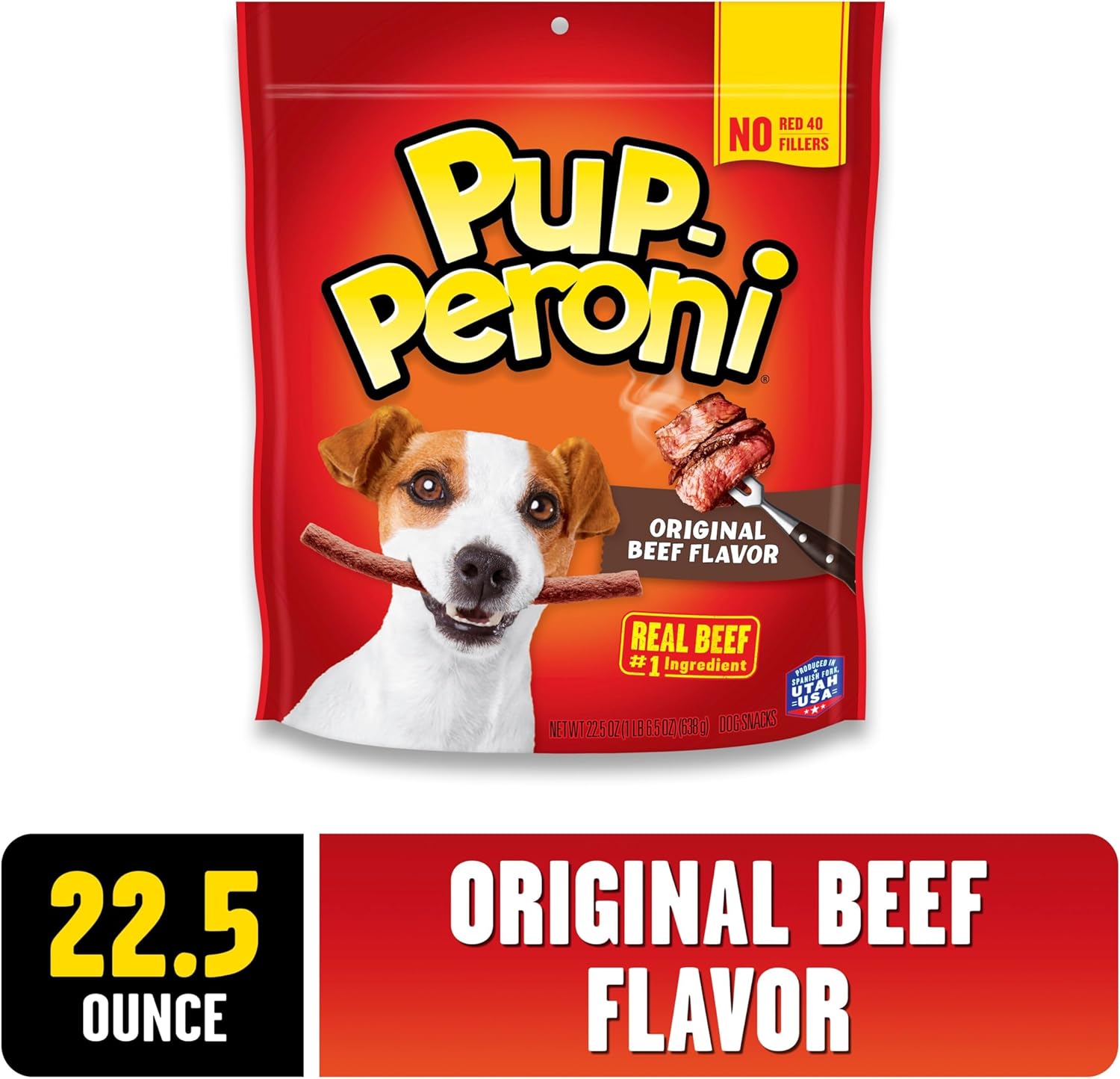 Pup-Peroni Dog Treats, Original Beef Flavor, 22.5 OZ Real Beef