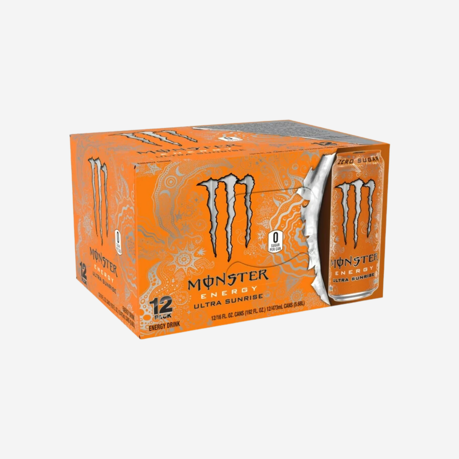 Monster Energy Ultra Sunrise, Sugar Free Energy Drink, 16 Fl Oz