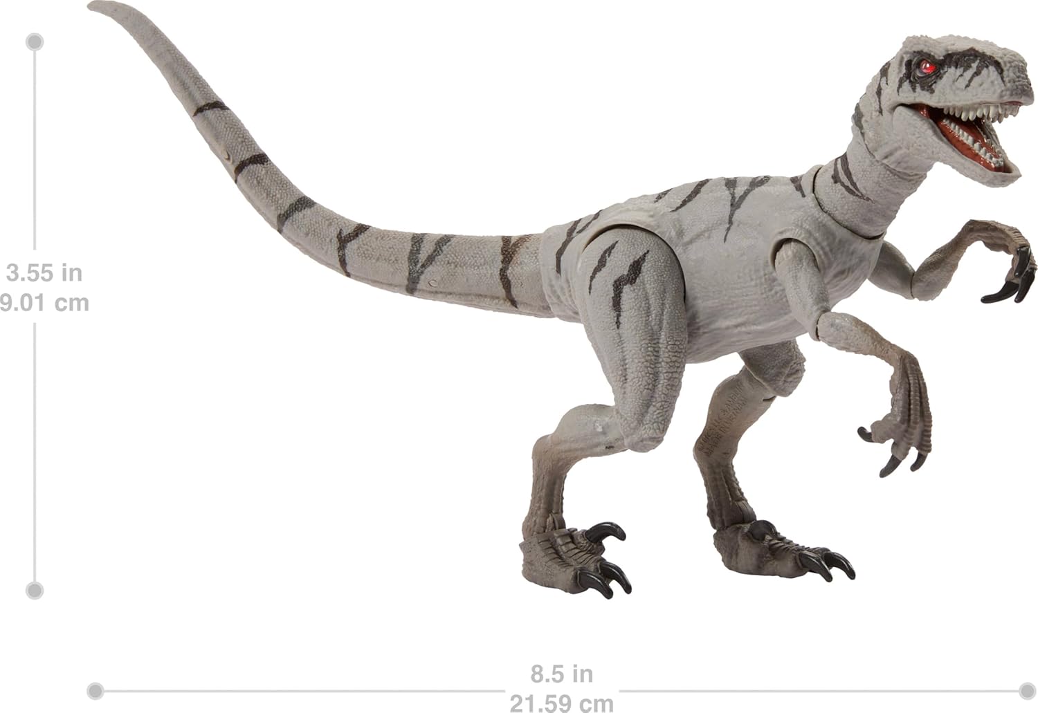 Mattel Jurassic World Hammond Collection Dinosaur Action Figure Toy, Atrociraptor Ghost