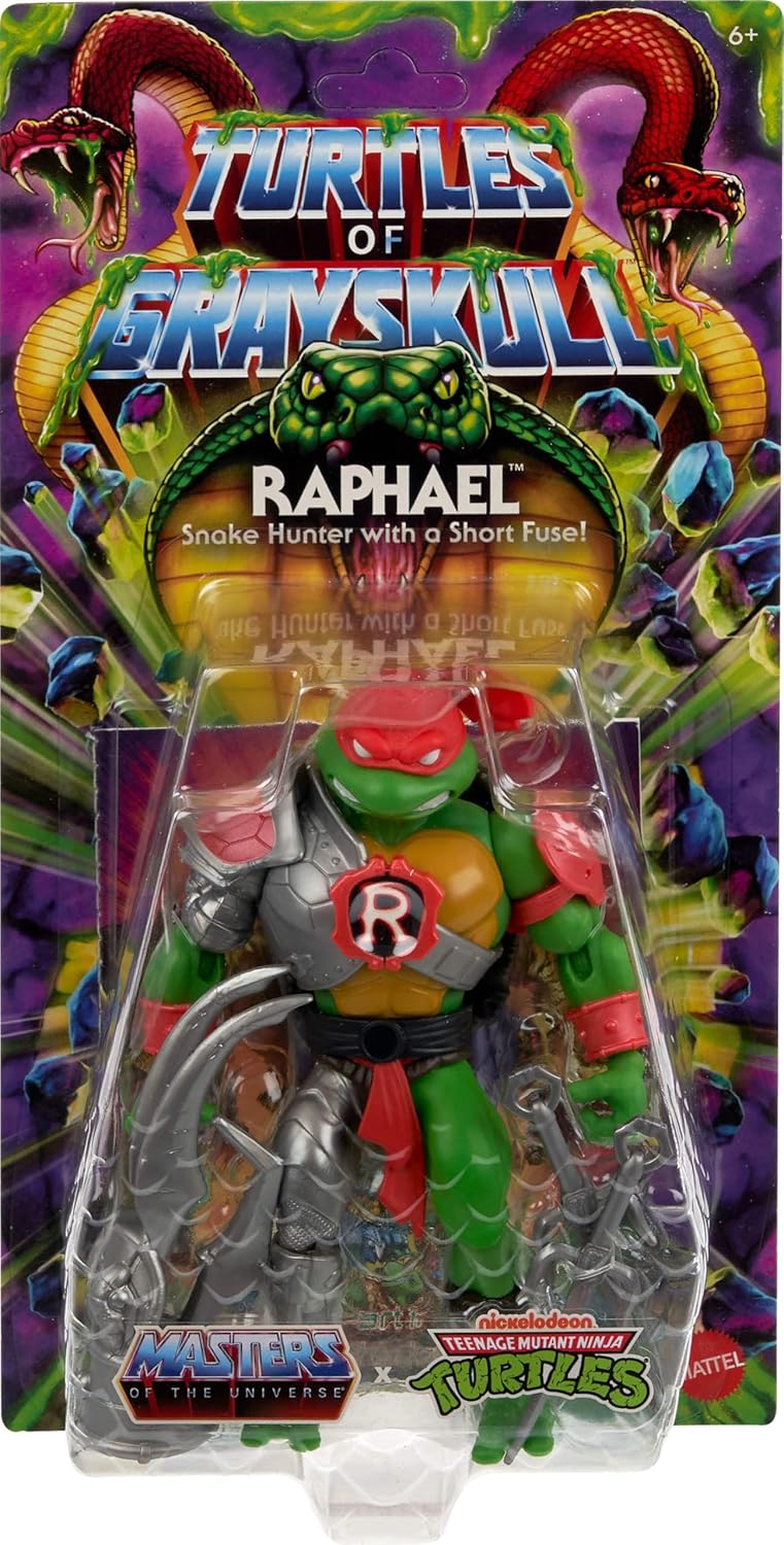 Masters of the Universe Origins Turtles of Grayskull Raphael Reptile Wars Posable Action Figure