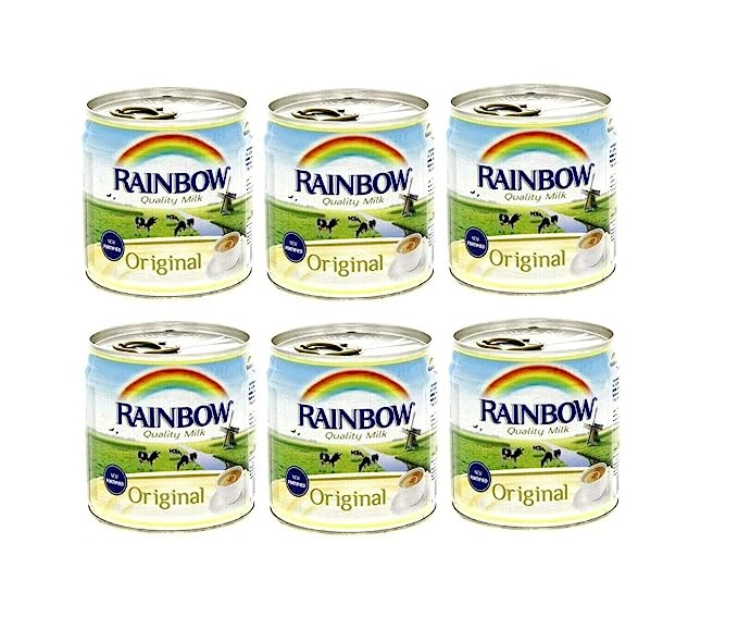 Rainbow Evaporated Milk Full Cream Sterilized 6oz. 170gm each 6 Cans