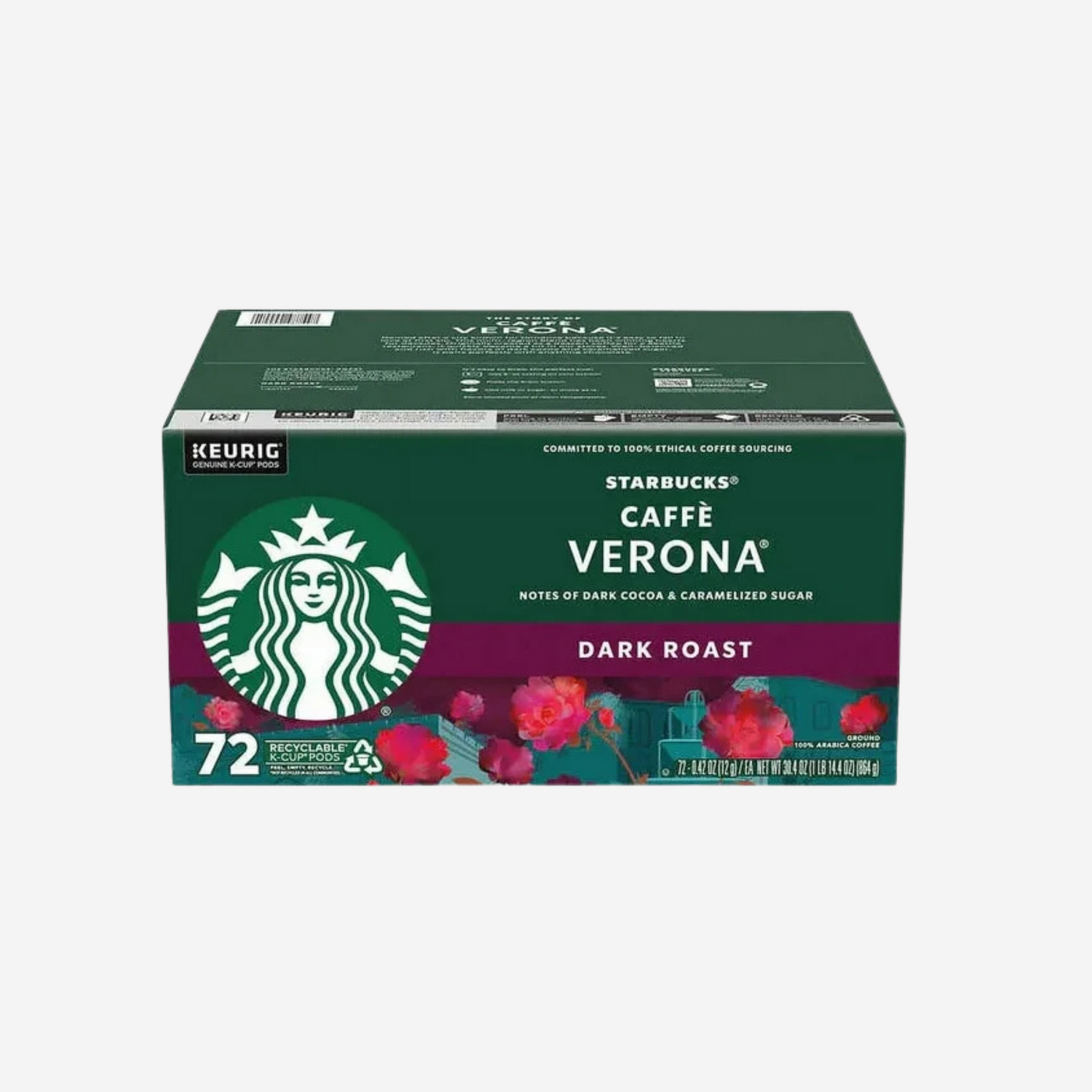 Starbucks Coffee Caffè Verona Dark Roast K-Cup Pod, 72-count