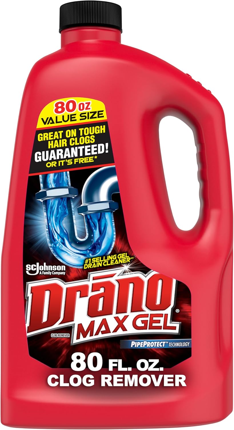 Drano Max Gel Drain Clog Remover and Cleaner for Shower or Sink Drains