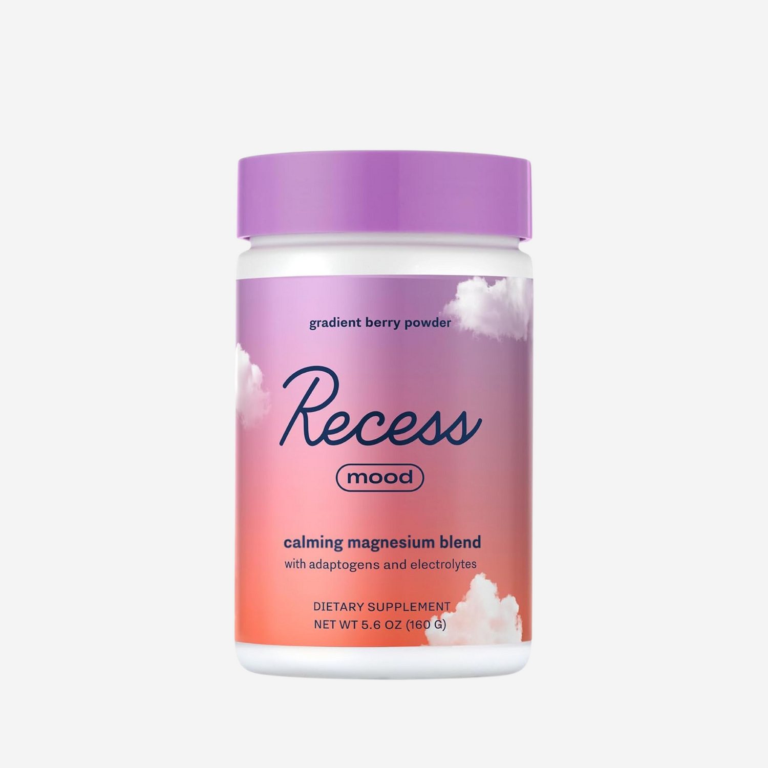 Recess Mood Powder, Calming Magnesium L-Threonate Blend with Passion Flower, L-Theanine, Electrolytes, Magnesium Calm Support Powder Supplement -  28 Serving Tub