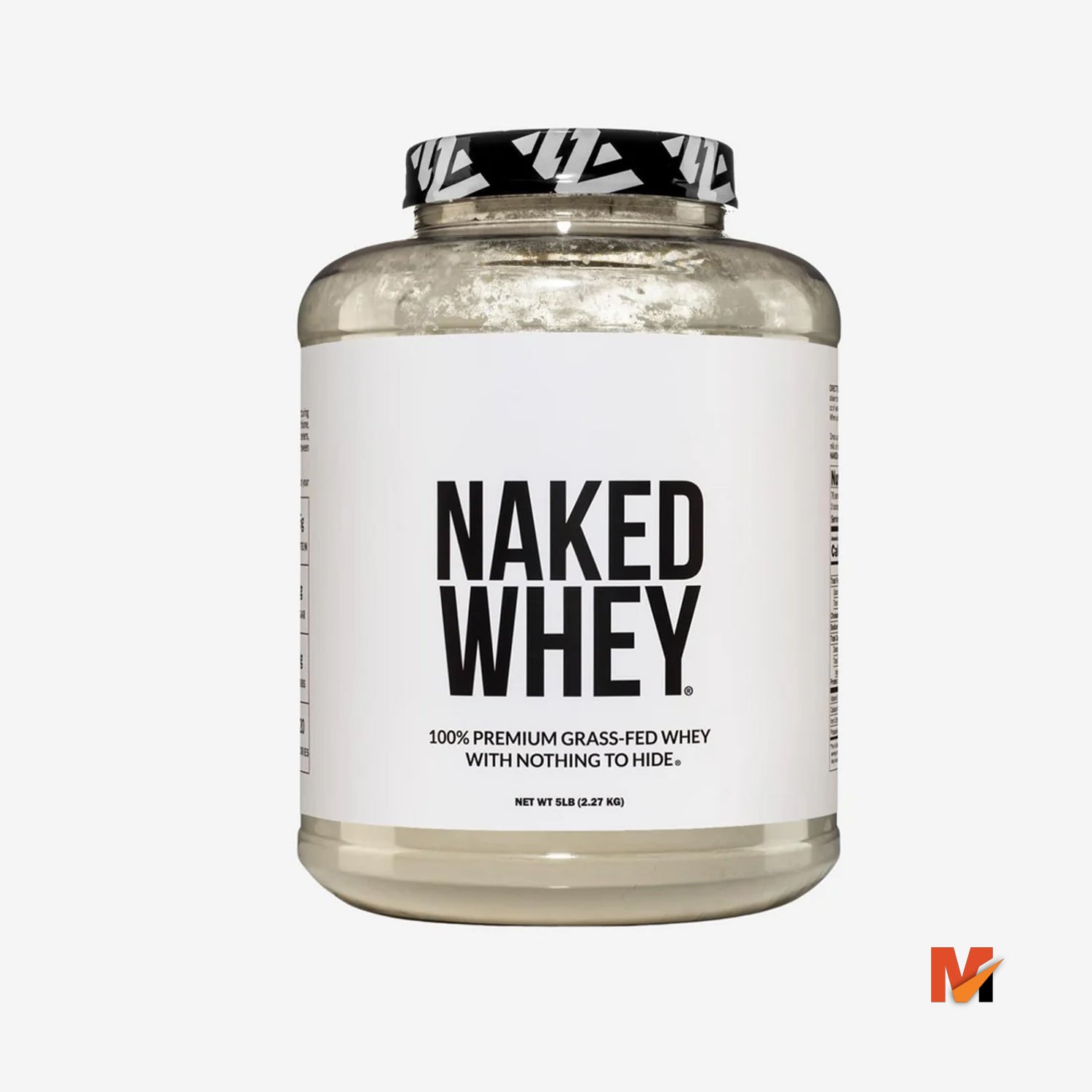 NAKED WHEY 5LB 100% Grass Fed Whey Protein Powder , Unflavored  , 5LB