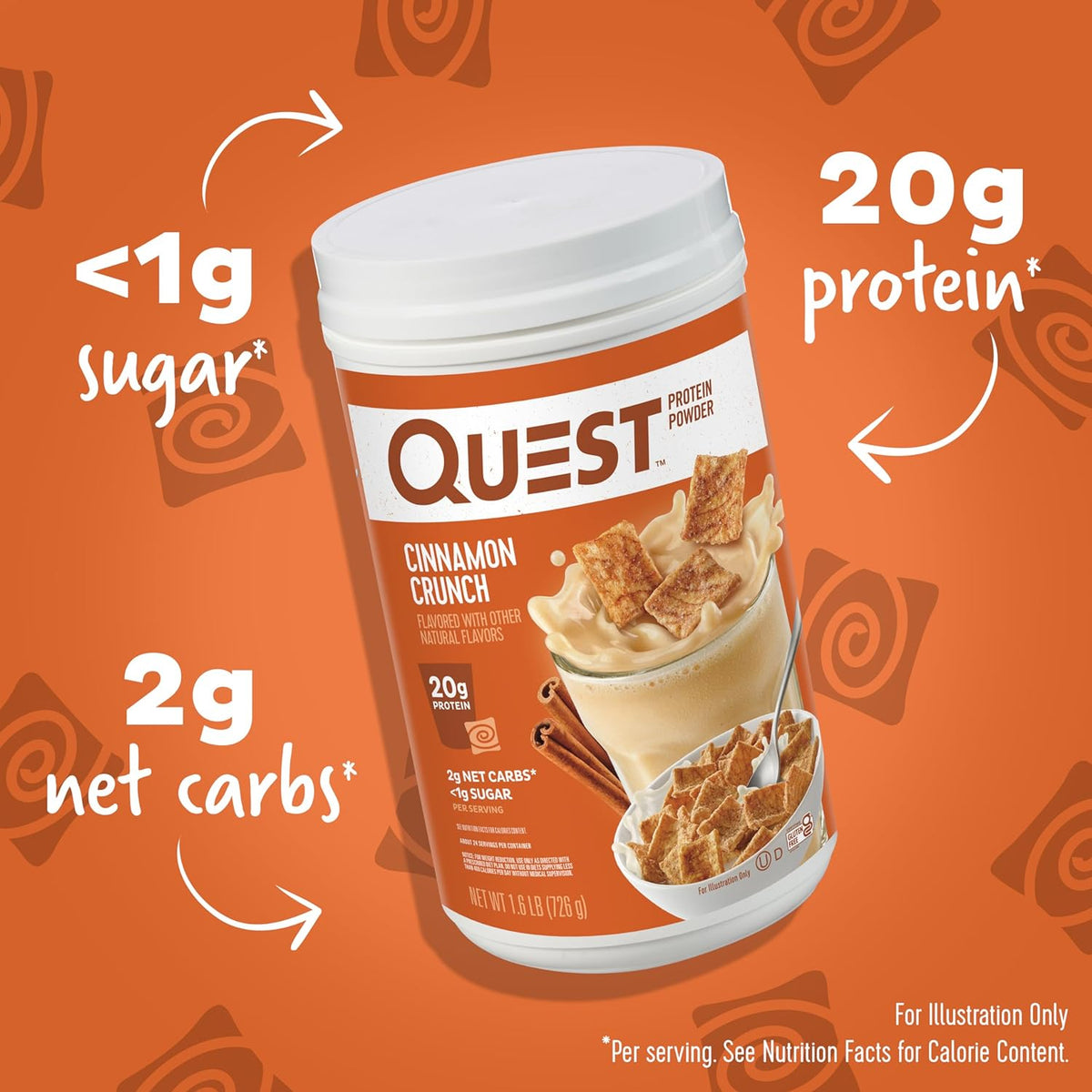 Quest Nutrition Cinnamon Crunch Protein Powder,